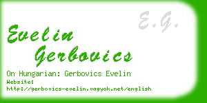 evelin gerbovics business card